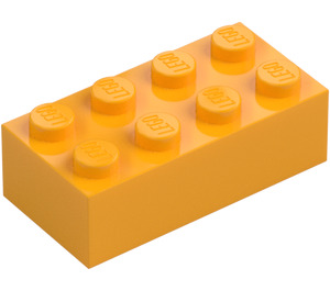 LEGO Helder lichtoranje Steen 2 x 4 (3001 / 72841)