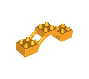 LEGO Bright Light Orange Brick 2 x 8 x 2 with bo with holder,dia.5 (62664)