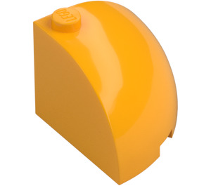 LEGO Naranja claro brillante Ladrillo 3 x 3 x 2 Circular Cuarto (88293)