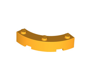 LEGO Orange clair brillant Brique 4 x 4 Rond Coin (Large avec 3 Goujons) (48092 / 72140)