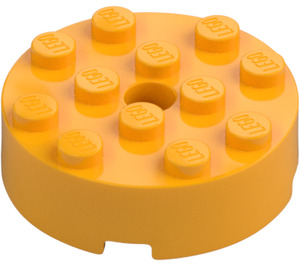 LEGO Bright Light Orange Brick 4 x 4 Round with Hole (87081)