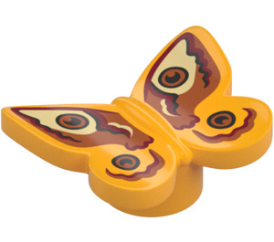 LEGO Bright Light Orange Butterfly (Smooth) with Brown Decoration (80674 / 102062)