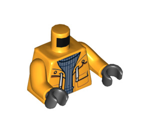 LEGO Leuchtendes helles Orange Kapitän Jonas Minifigur Torso (973 / 76382)