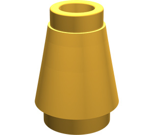LEGO Bright Light Orange Cone 1 x 1 with Top Groove (28701 / 59900)