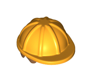 LEGO Bright Light Orange Construction Helmet with Medium Dark Flesh Hair (16175)
