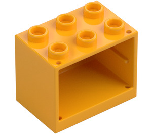 LEGO Lysorange Skab 2 x 3 x 2 med forsænkede knops (92410)