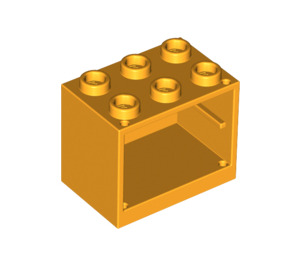 LEGO Helder Lichtoranje Kast 2 x 3 x 2 met verzonken noppen (92410)