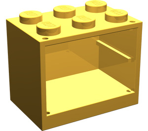 LEGO Helder Lichtoranje Kast 2 x 3 x 2 met volle noppen (4532)