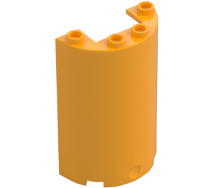 LEGO Leuchtendes helles Orange Zylinder 2 x 4 x 5 Hälfte (35313 / 85941)