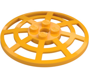 LEGO Leuchtendes helles Orange Dish 6 x 6 Webbed (Quadratischer Halter darunter) (4285 / 30234)