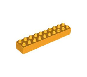 LEGO Orange clair brillant Duplo Brique 2 x 10 (2291)