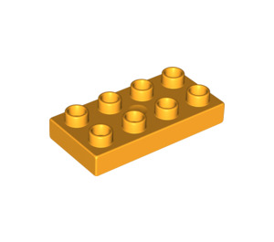 LEGO Orange clair brillant Duplo assiette 2 x 4 (4538 / 40666)
