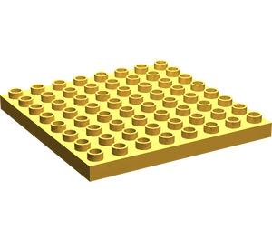 LEGO Orange clair brillant Duplo assiette 8 x 8 (51262 / 74965)