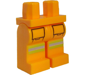 LEGO Klar Ljus Orange Brandman Minifigur Höfter och ben (43129 / 43142)