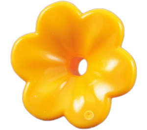 LEGO Bright Light Orange Flower with Rounded Petals