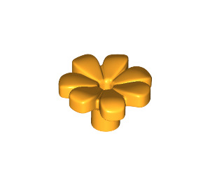 LEGO Orange clair brillant Fleur avec Squared Pétales (sans renfort) (4367 / 32606)