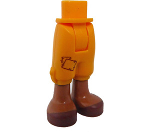 LEGO Bright Light Orange Friends Long Shorts with Brown Sandals (18353)