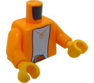 LEGO Helles Licht Orange Girl im Bright Light Orange Jacket Minifig Torso (973 / 76382)