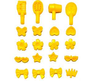 LEGO Orange clair brillant Cheveux Accessoires Pack (93080 / 96389)