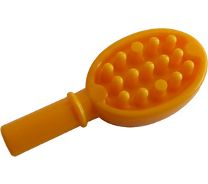 LEGO Klar Ljus Orange Hairbrush med Hjärta (93080)