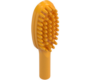 LEGO Klar lys oransje Hairbrush med kort håndtak (10 mm) (3852)