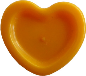 LEGO Bright Light Orange Heart with Small Pin