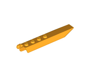 LEGO Helles Licht Orange Scharnier Platte 1 x 8 mit Angled Seite Extensions (Quadratische Platte darunter) (14137 / 50334)