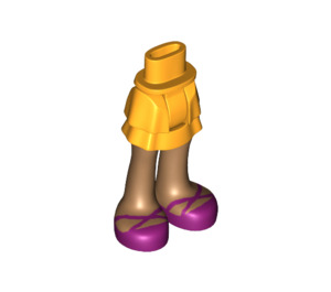 LEGO Orange clair brillant Hanche avec Court Double Layered Skirt avec Purple shoes (92818)
