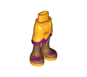 LEGO Helles Licht Orange Hüfte mit Wellig Skirt mit Purple Wave und Purple / Orange Sandals (20381)