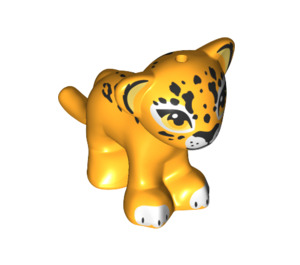 LEGO Bright Light Orange Lion Cub with Black Markings and Yellow Eyes (83505)
