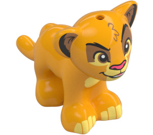 LEGO Lysorange Løve med Bright Lys Gul Paws (14734)