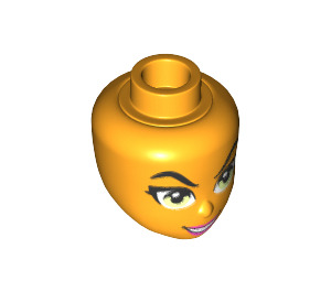 LEGO Bright Light Orange Mad Harriet Minidoll Head (33651 / 92198)