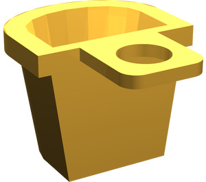 LEGO Bright Light Orange Minifig Container D-Basket (4523 / 5678)