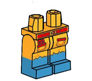 LEGO Helder lichtoranje Minifiguur Heupen en benen met Decoratie (73200)