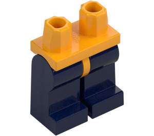 LEGO Orange clair brillant Minifigurine Les hanches avec Dark Bleu Jambes (3815 / 73200)