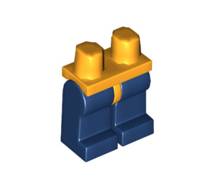 LEGO Helder Lichtoranje Minifigure Heupen met Dark Blauw Poten (3815 / 73200)