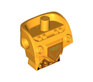 LEGO Bright Light Orange Minifigure Torso with Orange and Gold Circuitry and Orange Bull Head (24128)