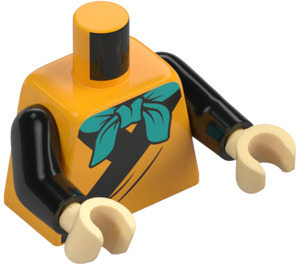 LEGO Klar Ljus Orange Apa King Minifigur Kropp (973 / 76382)