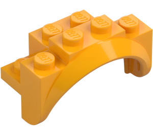 LEGO Bright Light Orange Mudguard Brick 2 x 4 x 2 with Wheel Arch (35789)