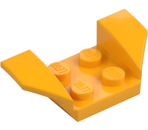 LEGO Leuchtendes helles Orange Kotflügel Platte 2 x 2 mit Flared Rad Arches (41854)