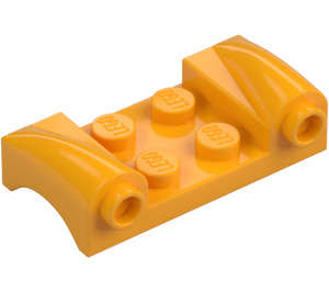 LEGO Bright Light Orange Mudguard Plate 2 x 4 with Headlights and Curved Fenders (93590)