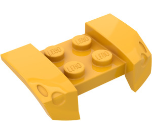 LEGO Bright Light Orange Mudguard Plate 2 x 4 with Overhanging Headlights (44674)