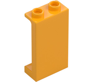 LEGO Lysorange Panel 1 x 2 x 3 med sidestøtter - hule studs (35340 / 87544)