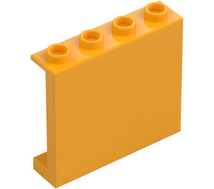 LEGO Helder lichtoranje Paneel 1 x 4 x 3 met zijsteunen, holle noppen (35323 / 60581)