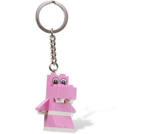 LEGO Bright Light Orange Pink Hippo Key Chain (850416)