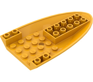 LEGO Helder lichtoranje Vliegtuig Onderkant 6 x 10 x 1 (87611)