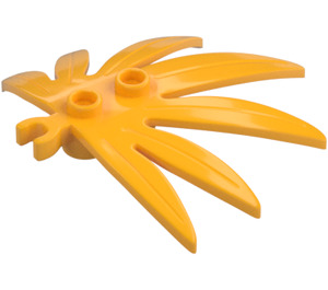 LEGO Arancione chiaro brillante Pianta Foglie 6 x 5 Swordleaf con Clip (Clip ‘O' aperta) (10884 / 42949)