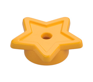 LEGO Orange clair brillant assiette 1 x 1 Rond avec Étoile (11609 / 28619)