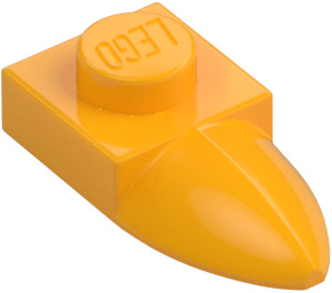 LEGO Arancione chiaro brillante Piastra 1 x 1 con Dente (35162 / 49668)