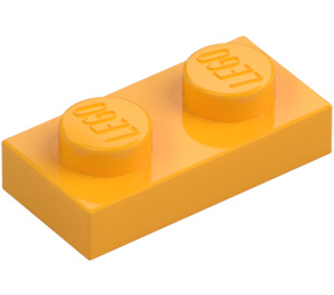 LEGO Leuchtendes helles Orange Platte 1 x 2 (3023 / 28653)